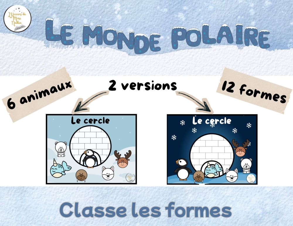 Classe les formes - Le monde polaire