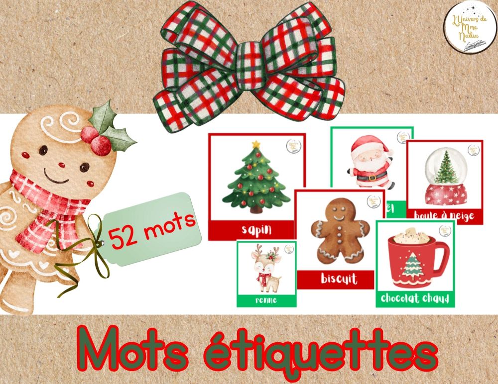 Noël-Mots-étiquettes