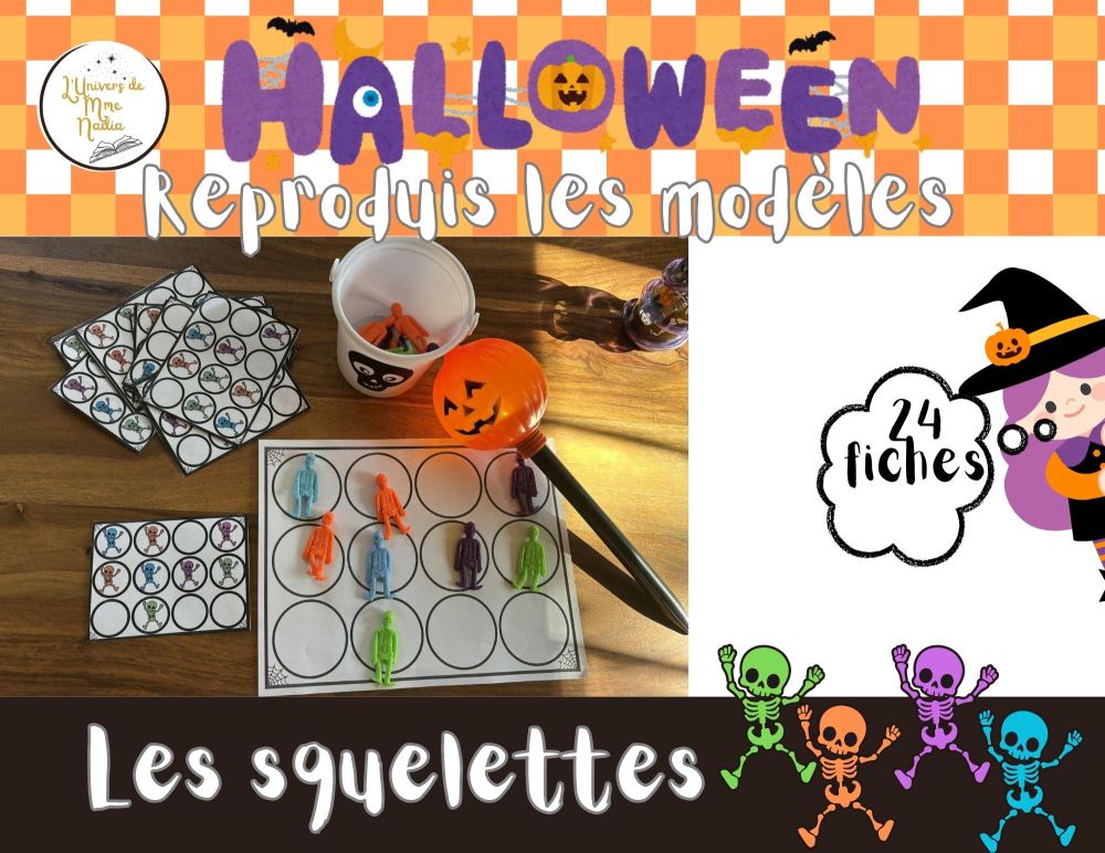 Reproduis le modèle - Les squelettes