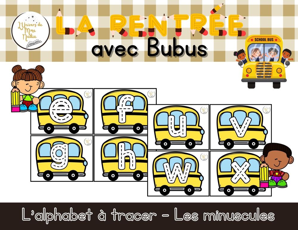 Bubus -Lettres minuscules à tracer
