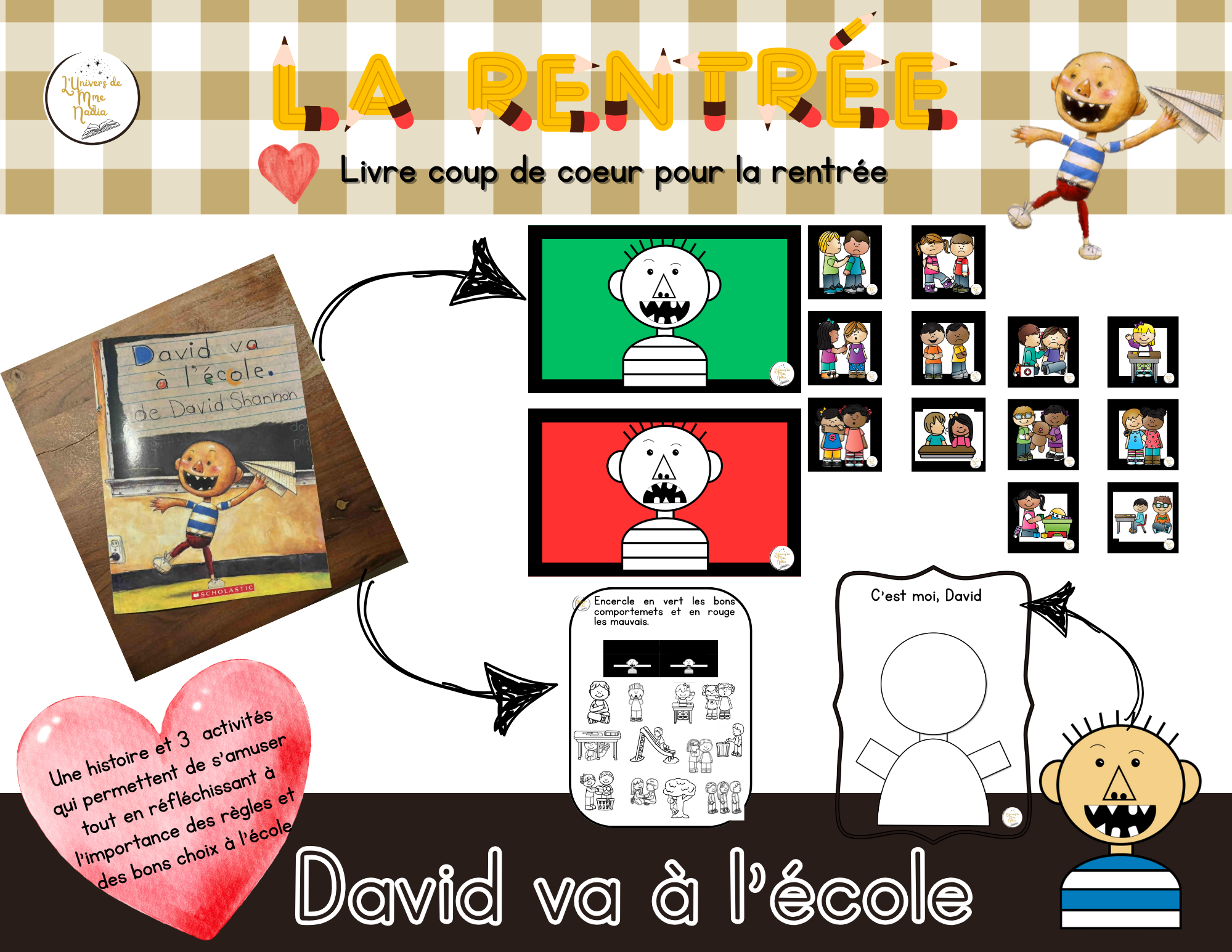 David va à l'école