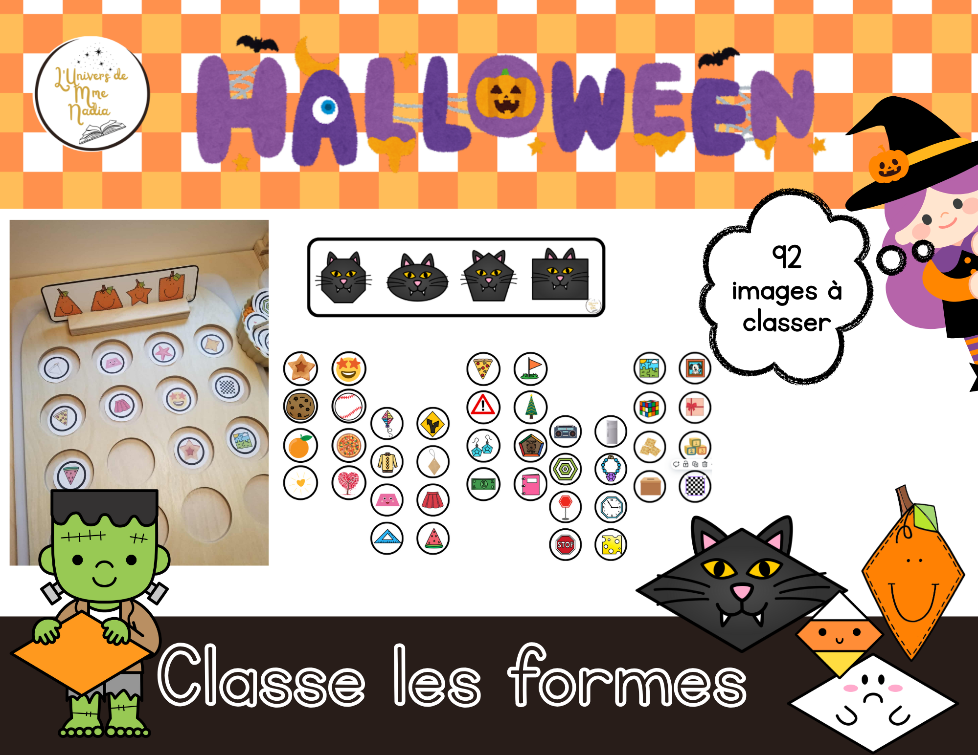 Halloween - Classe les formes 
