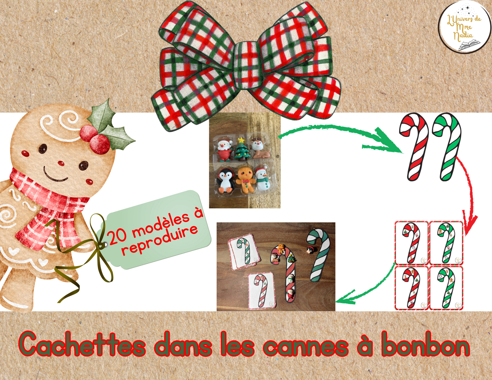 Cachettes dans les cannes en bonbon