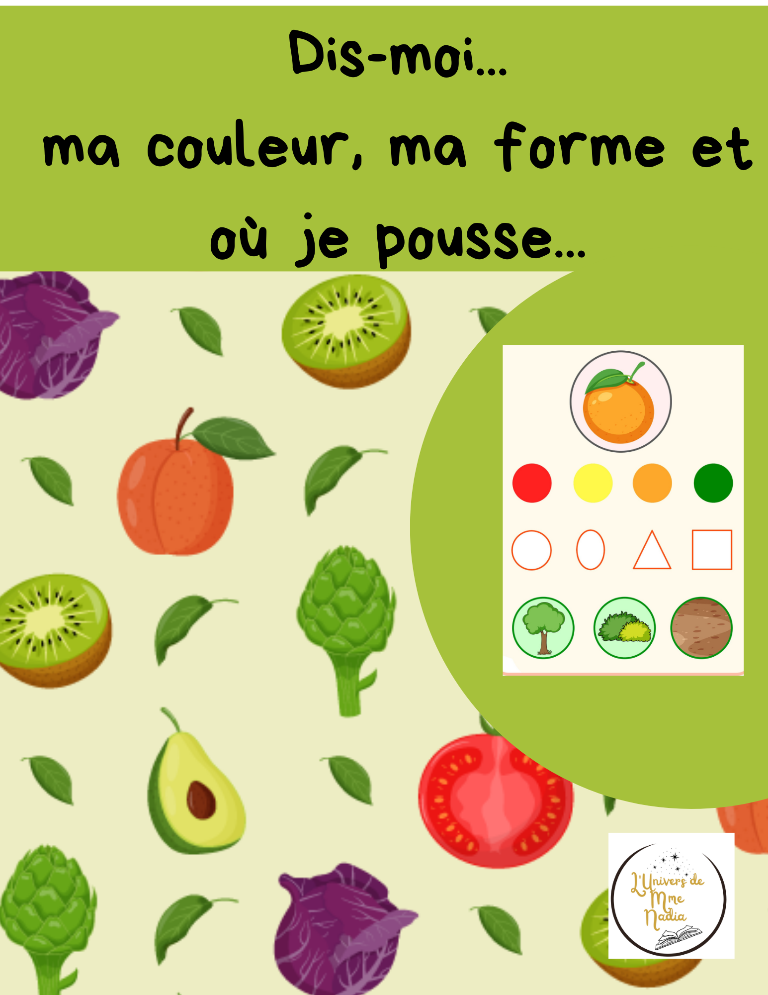 Dis-moi...ma couleur, ma forme et où je pousse...