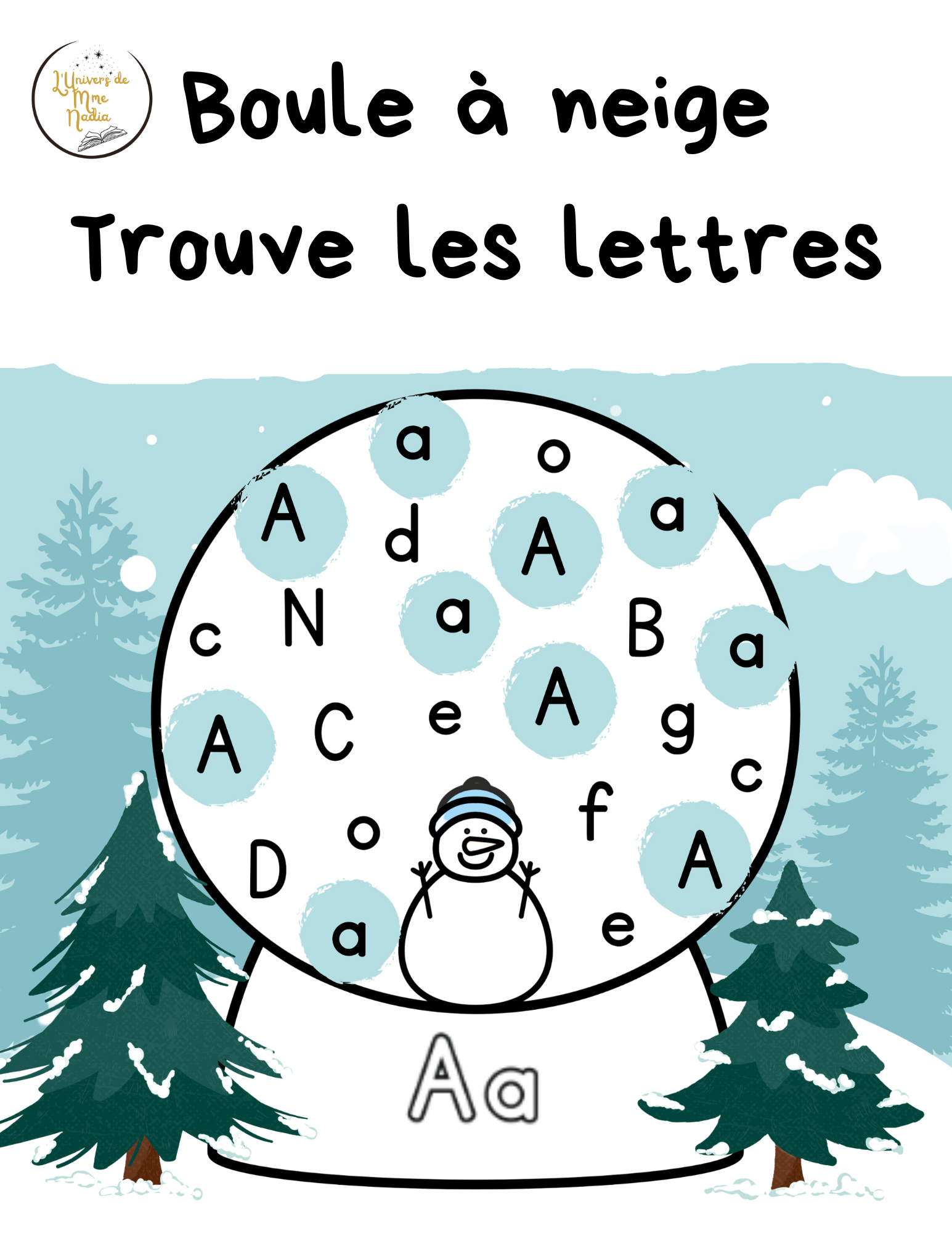 Boule à neige de l'alphabet - Alphabet