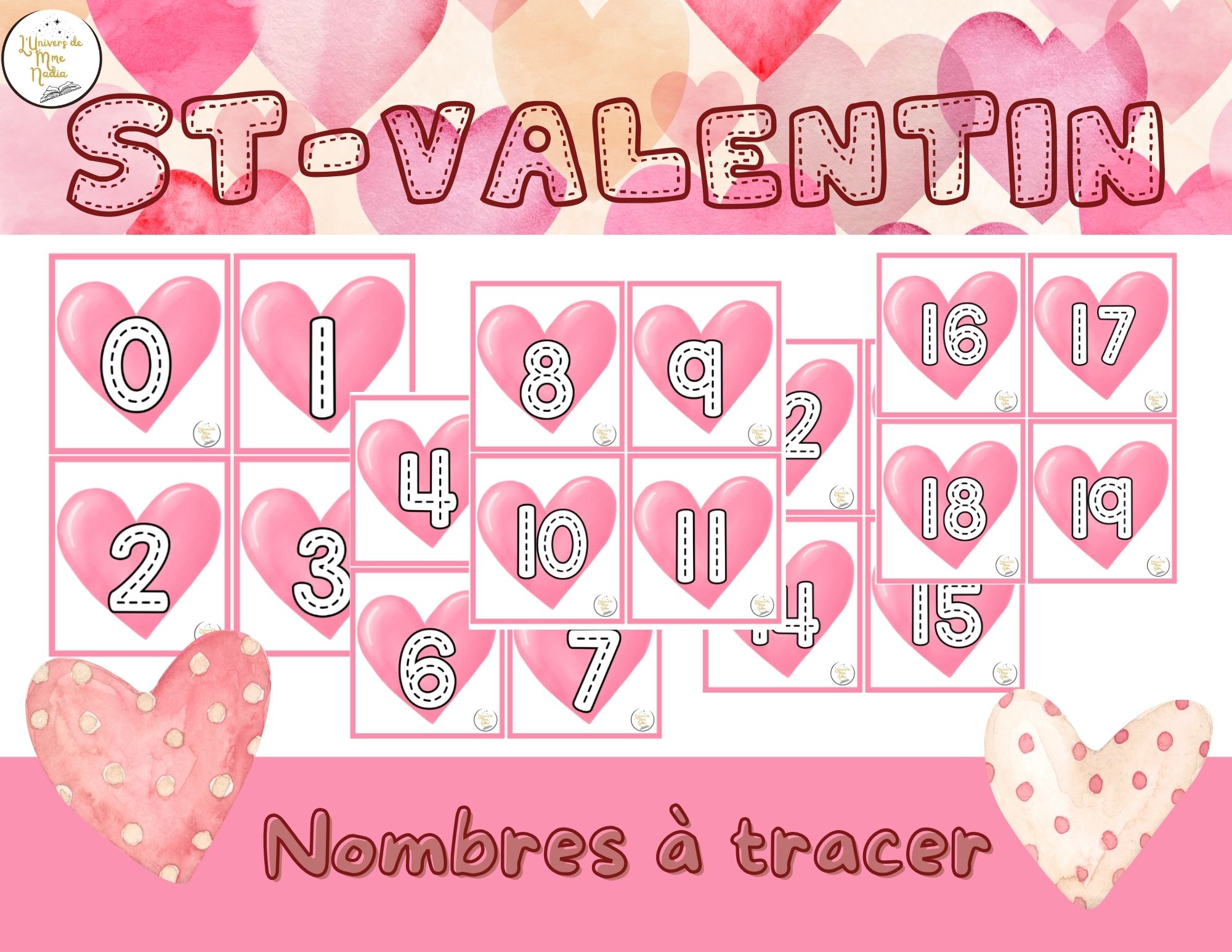Nombres à tracer - Saint-Valentin