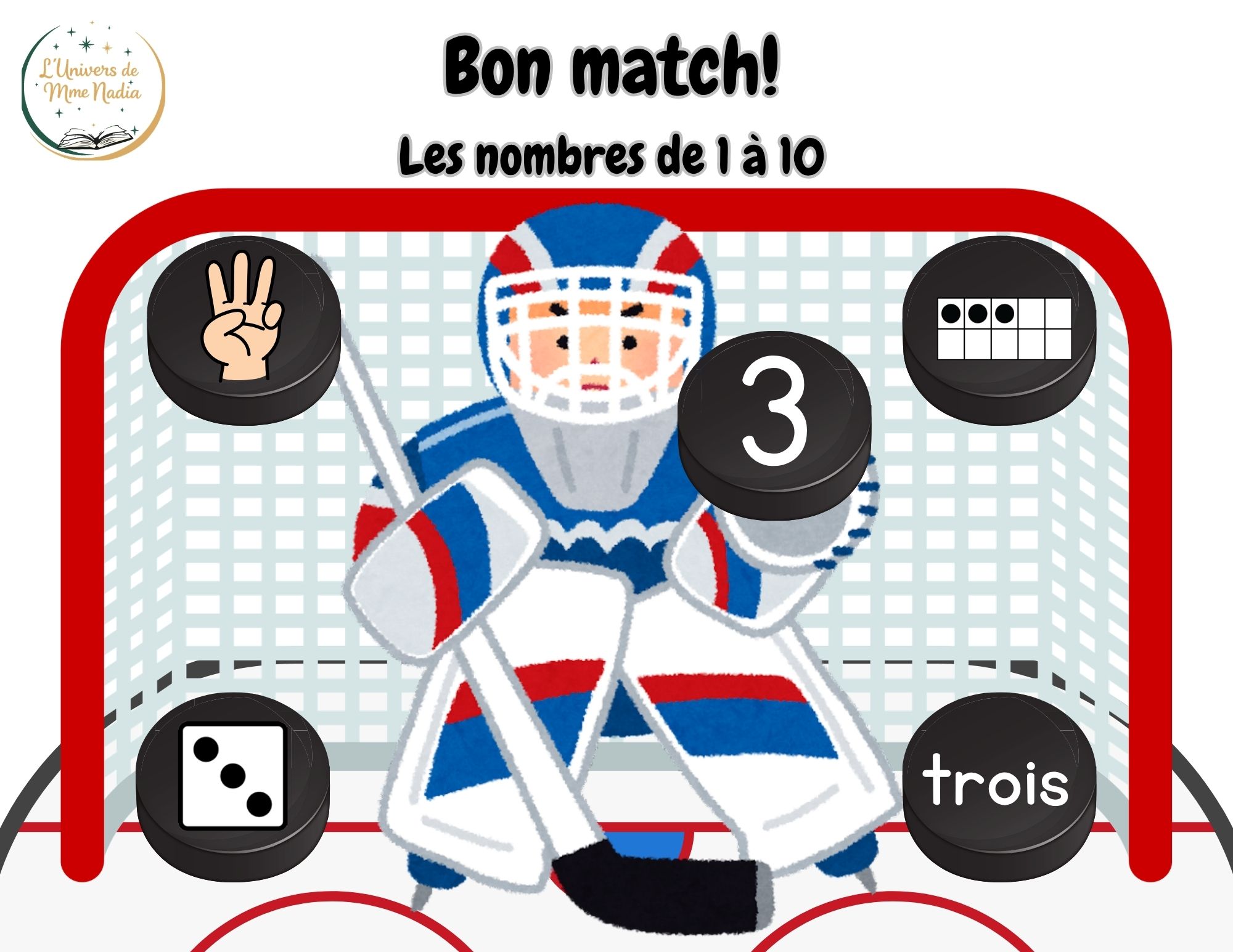 Bon match! Les nombres de 1 à 10