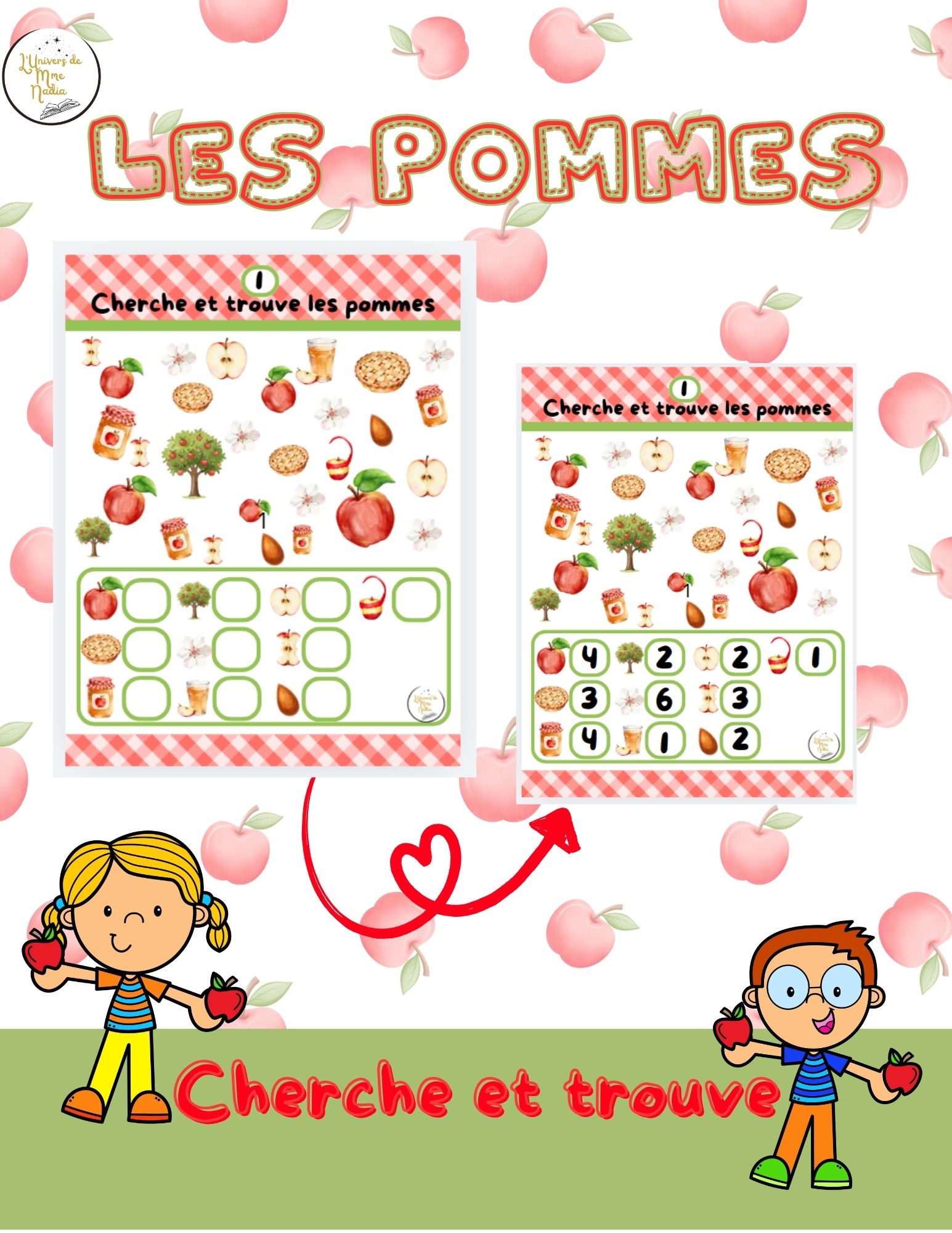 Cherche et trouve - Les pommes