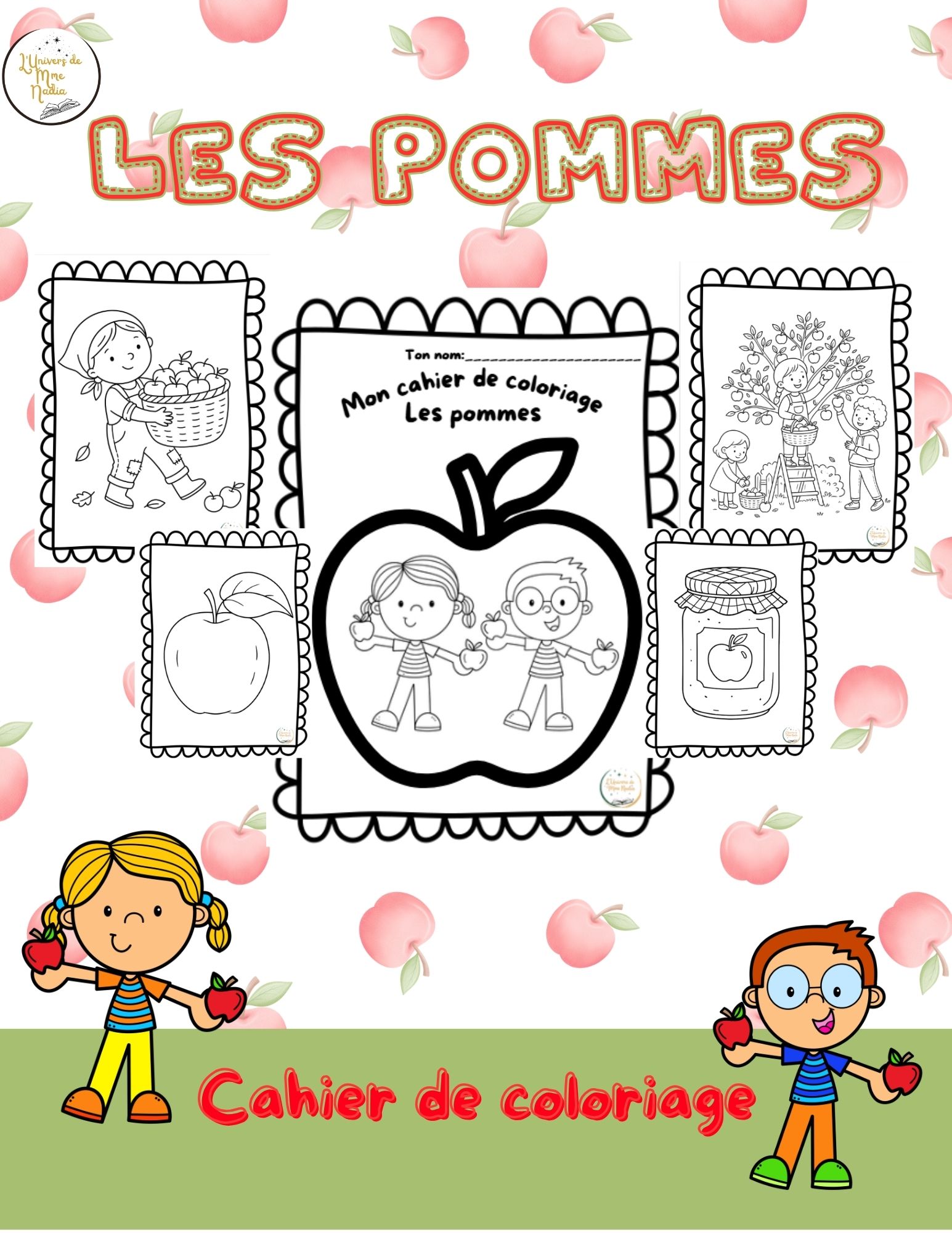 Mon cahier de coloriage - Les pommes