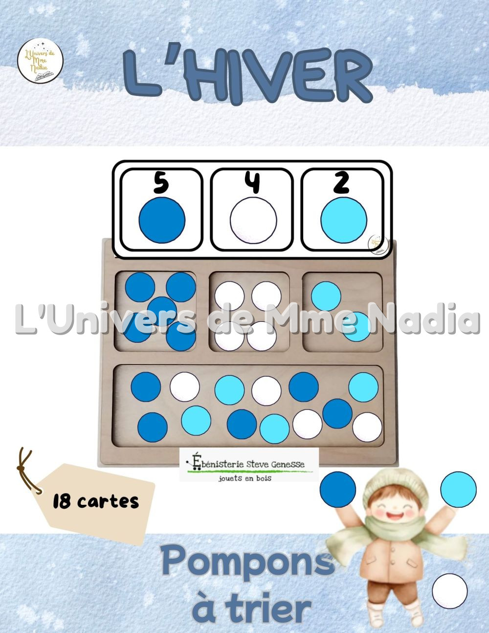 Plateau de tri-Les pompons