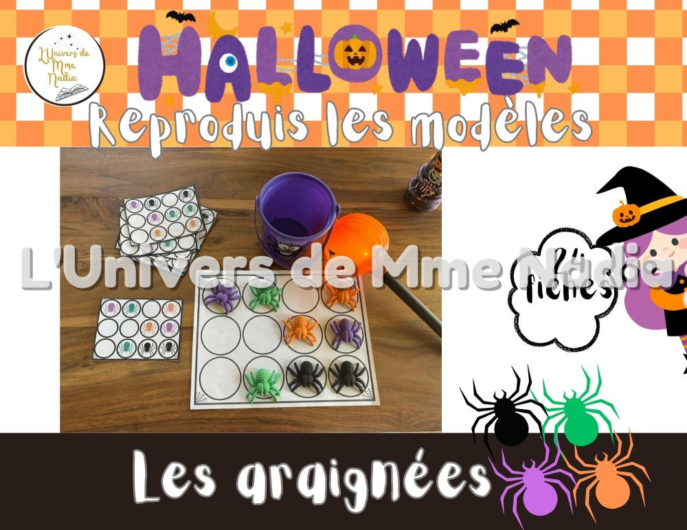 Reproduis le modèle - Les araignées