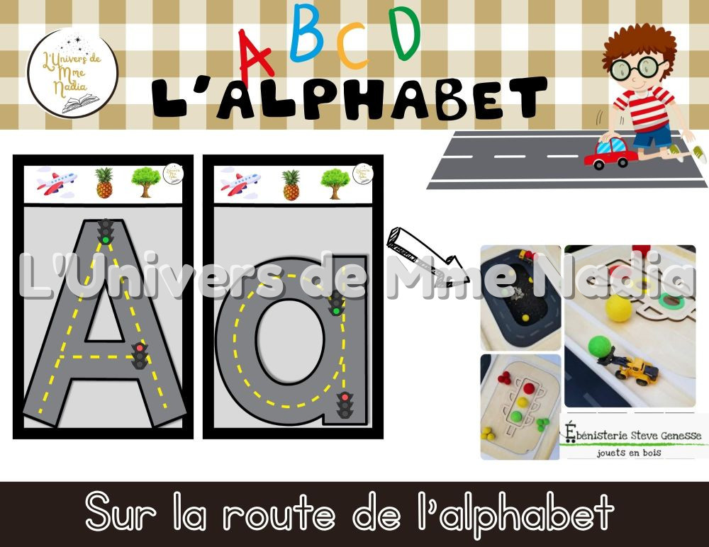 Sur la route de l'alphabet (version Noir et blanc)