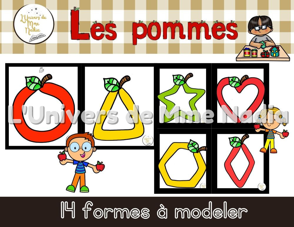 Les formes à modeler - Les pommes