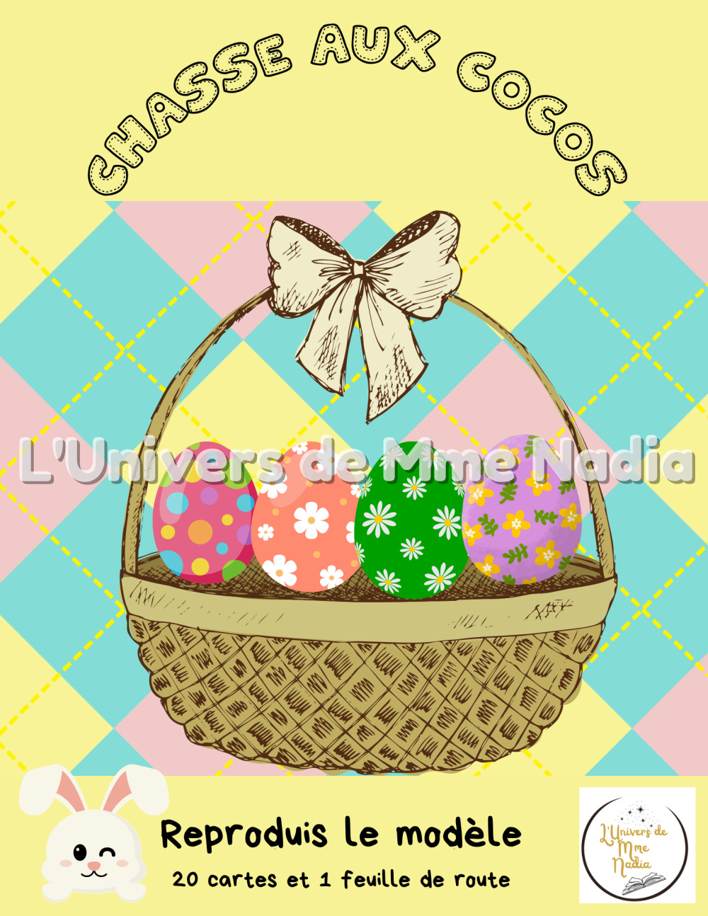 Pâques-Chasse aux cocos-Reproduis le modèle