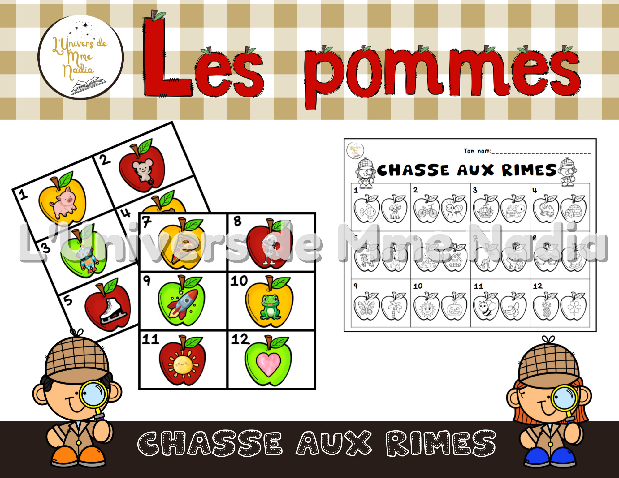 Chasse aux rimes - Les pommes
