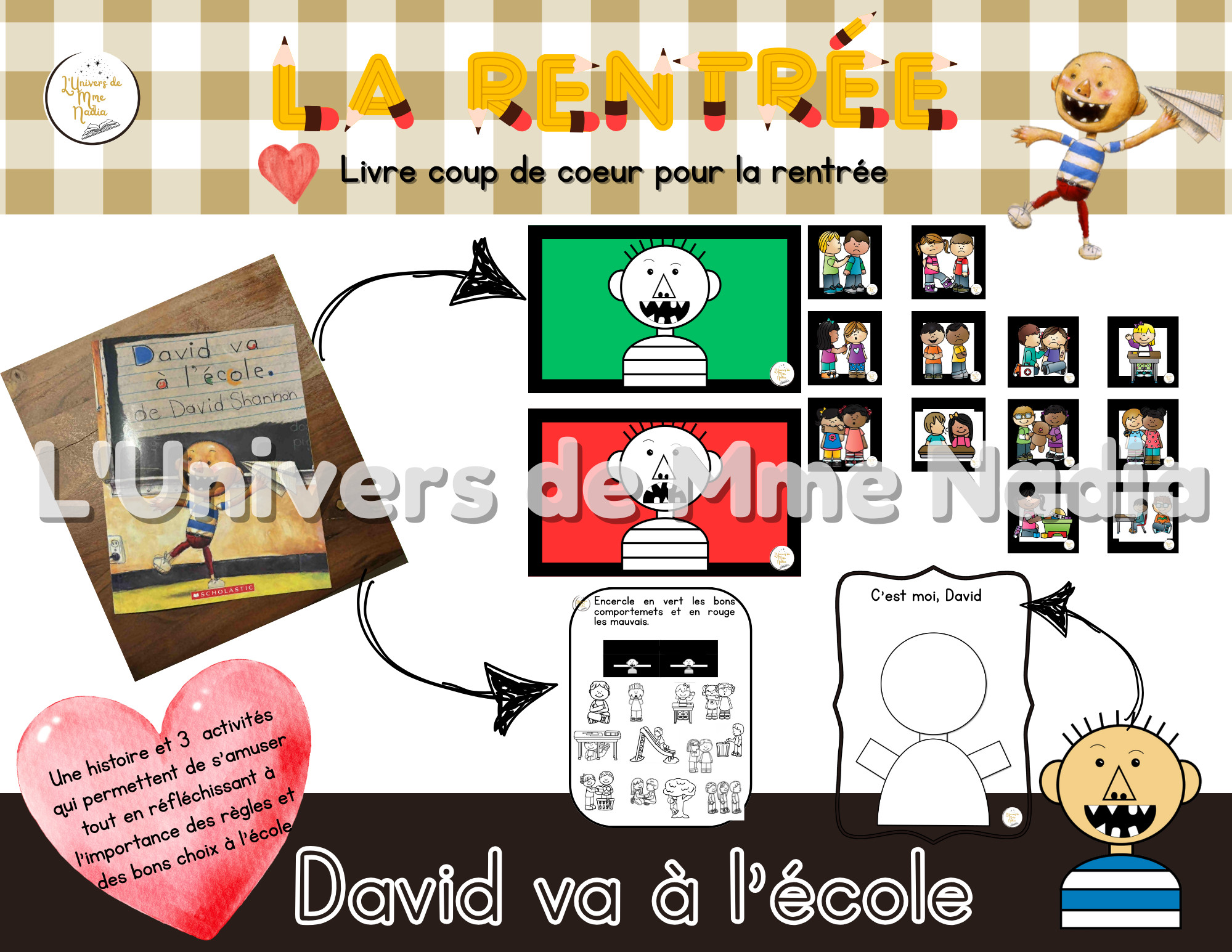 David va à l'école