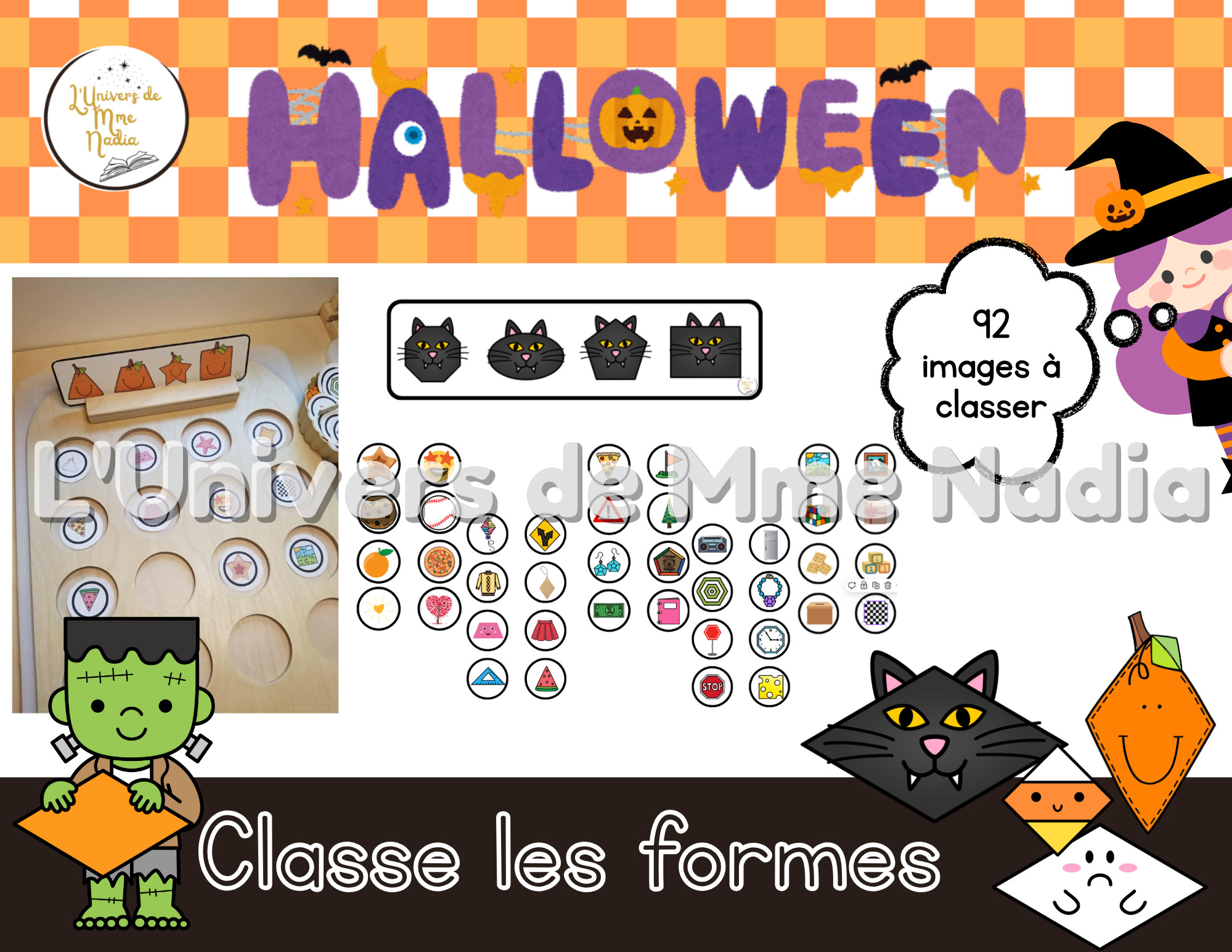 Halloween - Classe les formes 
