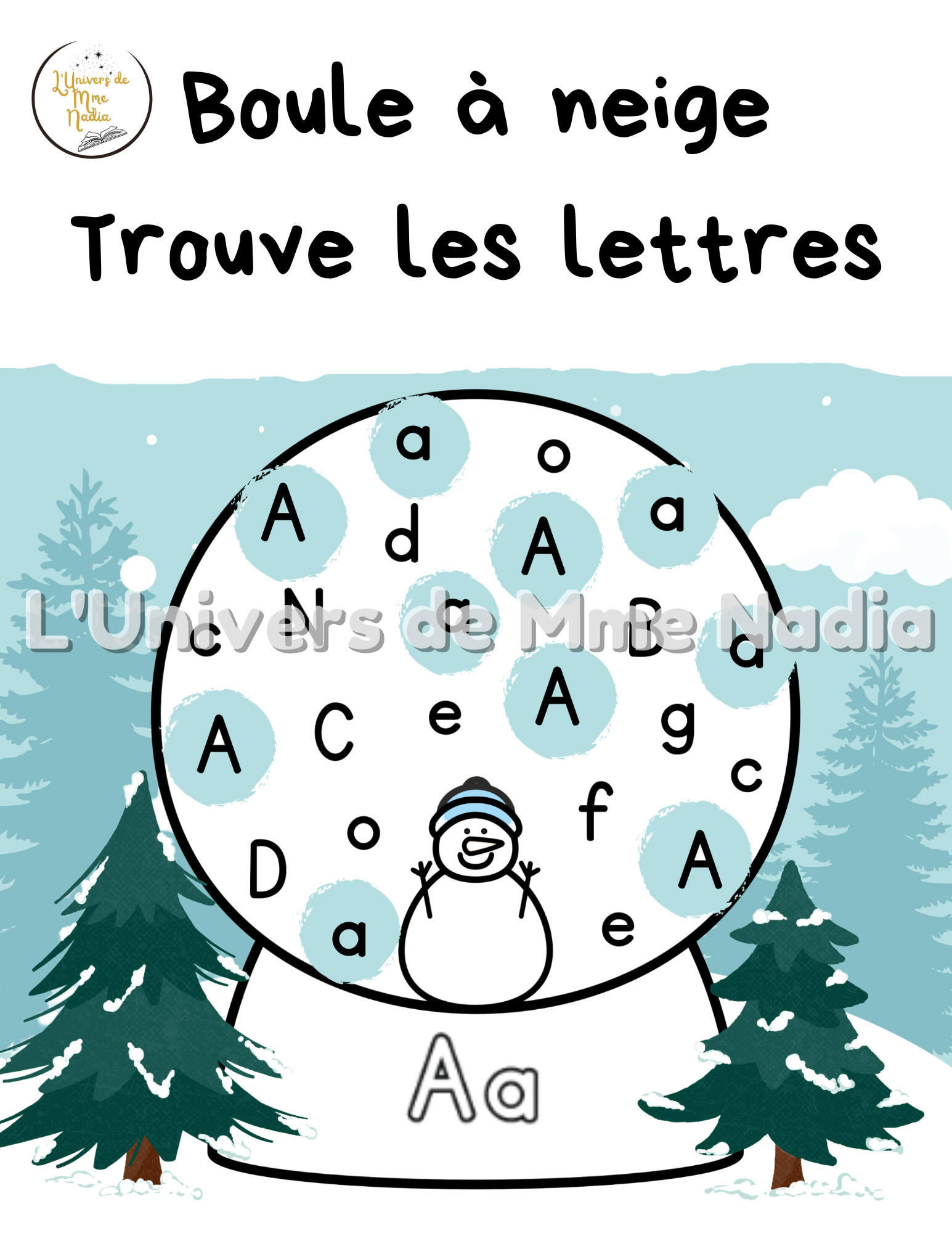Boule à neige de l'alphabet - Alphabet