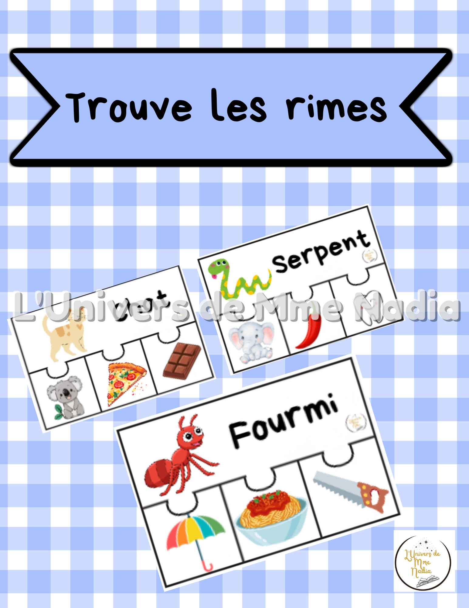  Trouve les rimes - Conscience phonologique 