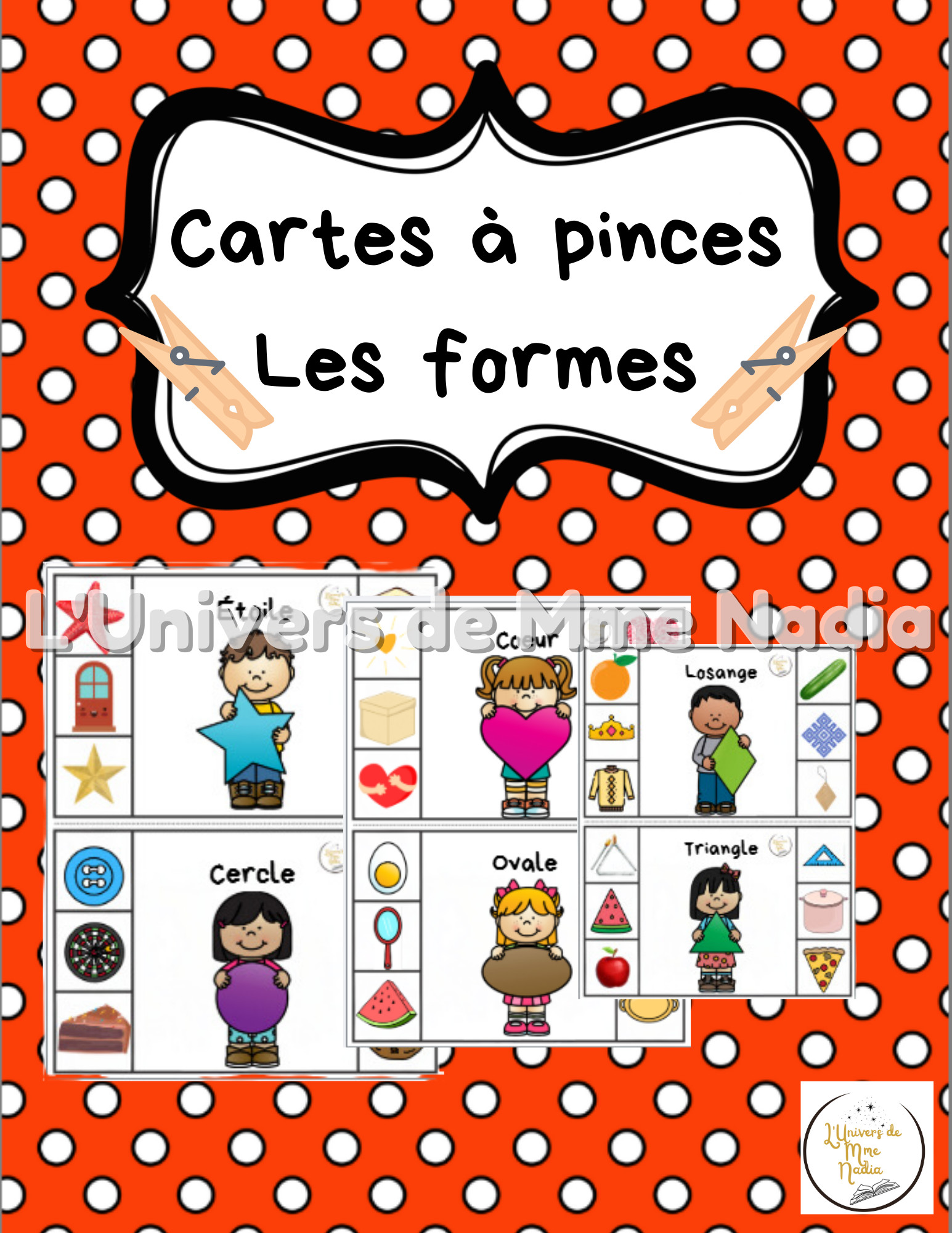 Cartes à pinces - Les formes géométriques