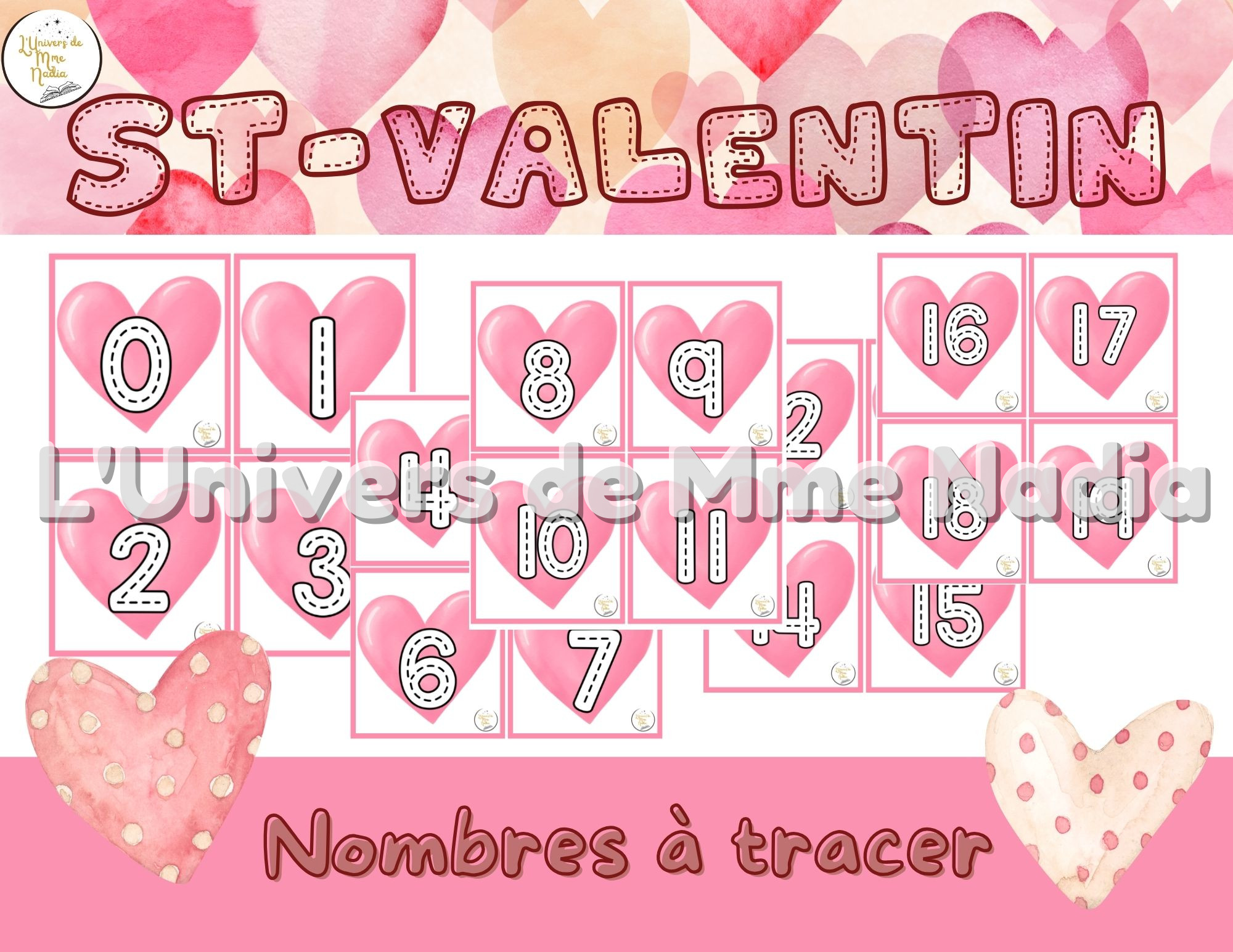 Nombres à tracer - Saint-Valentin