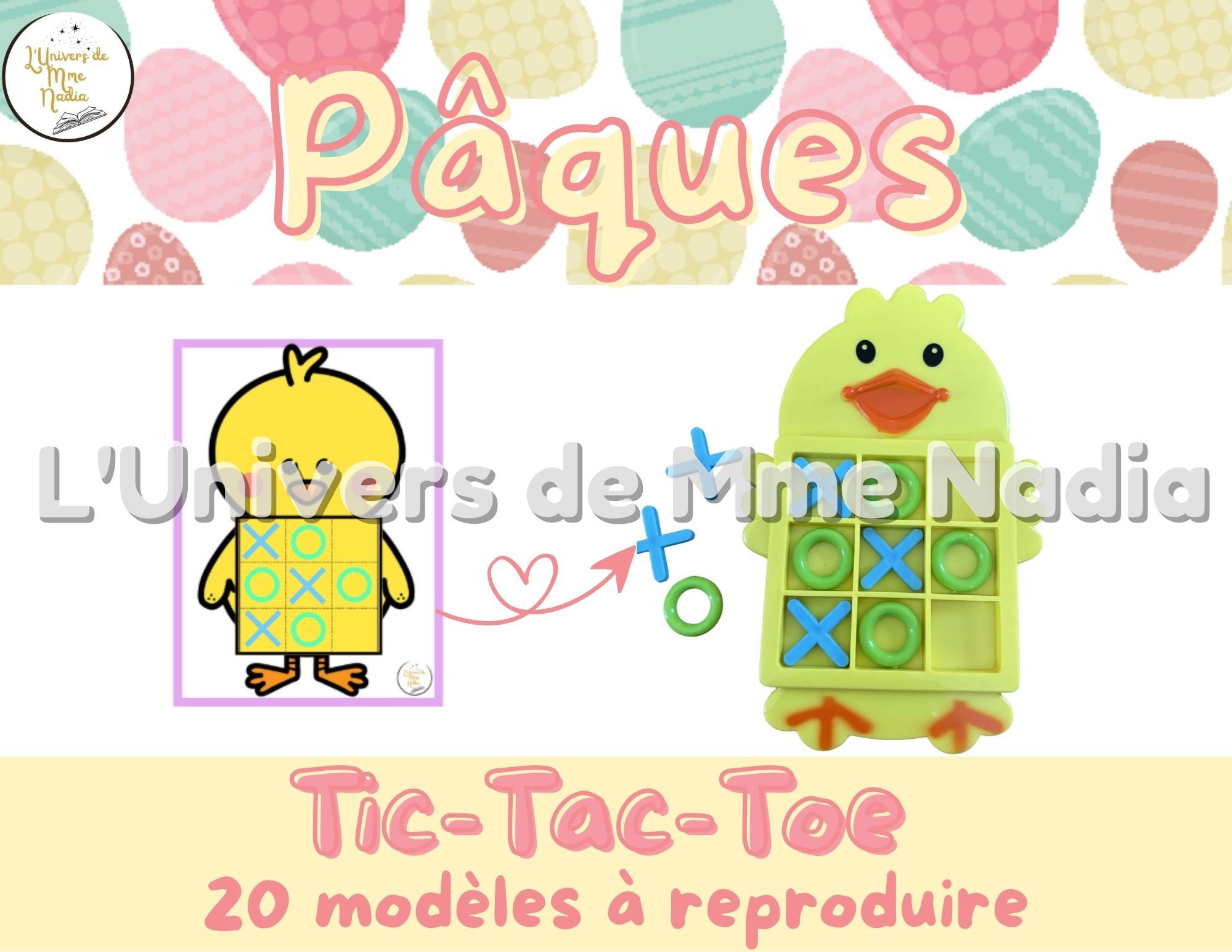 Tic-Tac-Toe du poussin de Pâques
