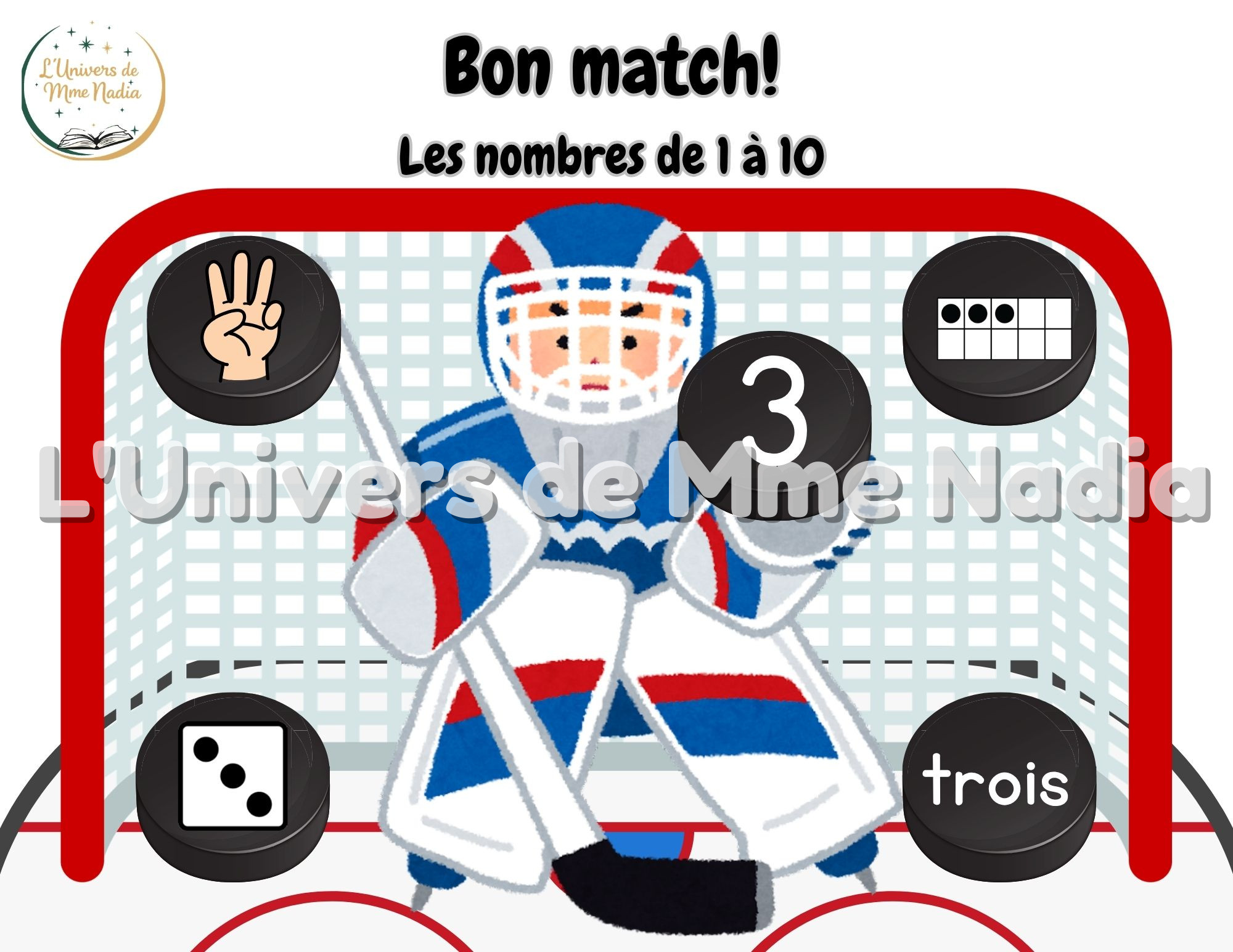 Bon match! Les nombres de 1 à 10