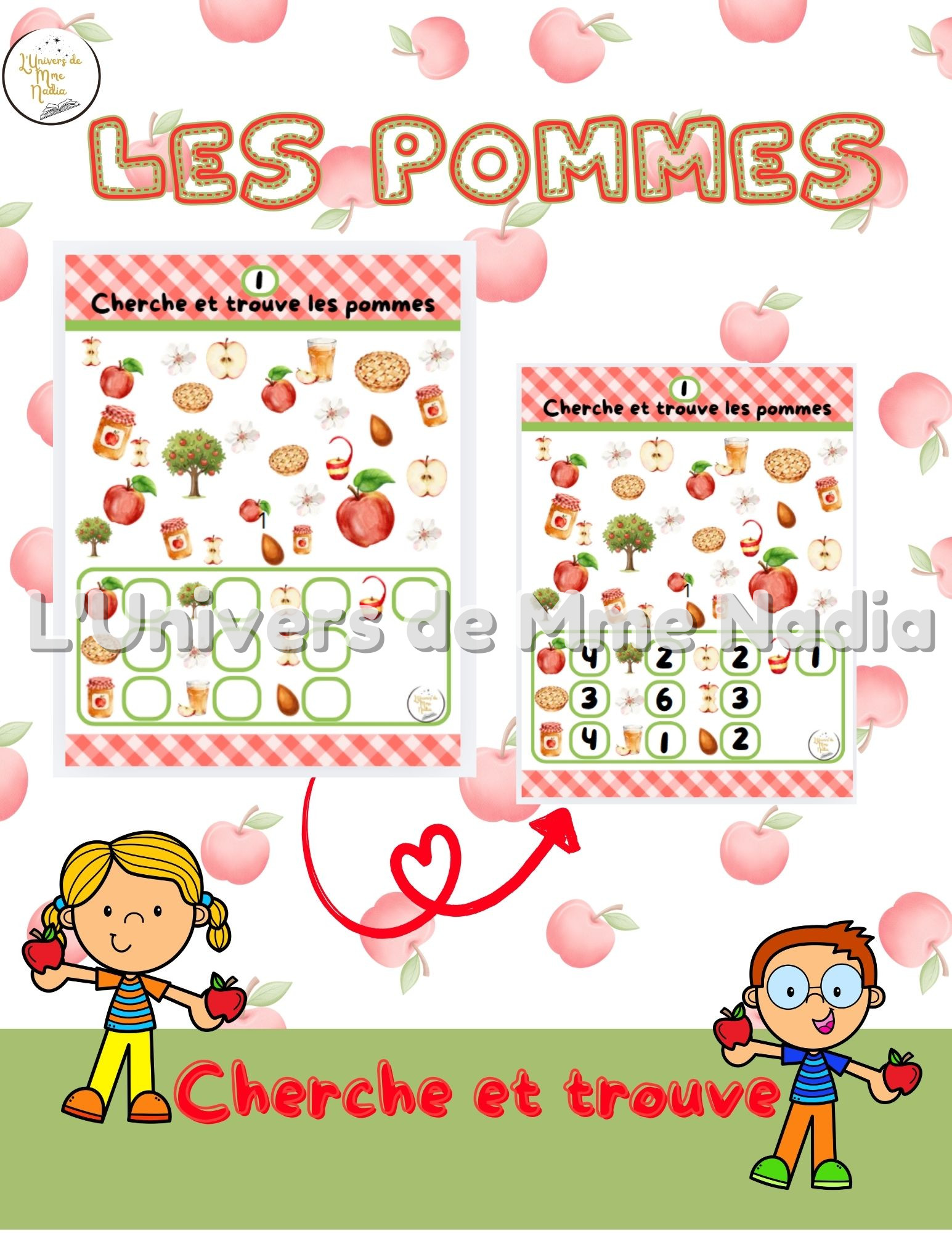 Cherche et trouve - Les pommes